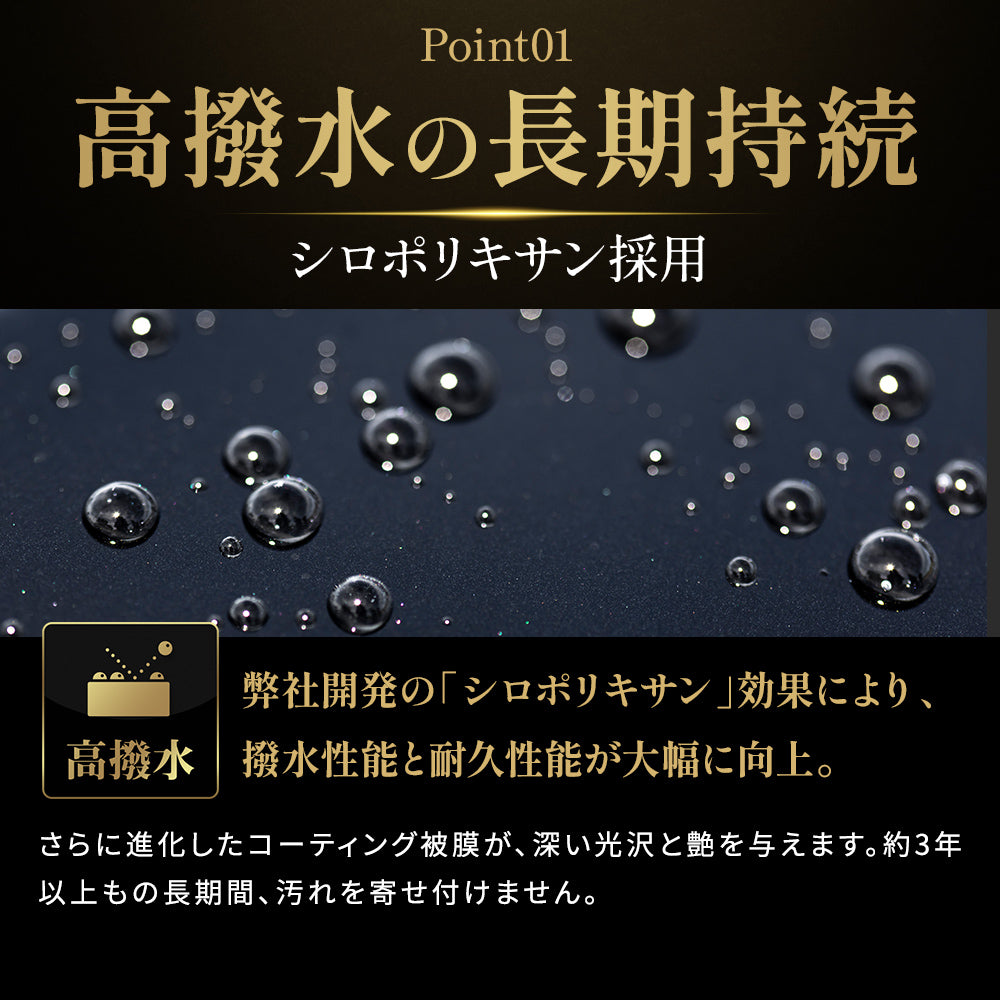 ピカピカレインプレミアムデラックスセット｜下地処理付き最上位ガラスコーティング【TOP-PREMIUM】