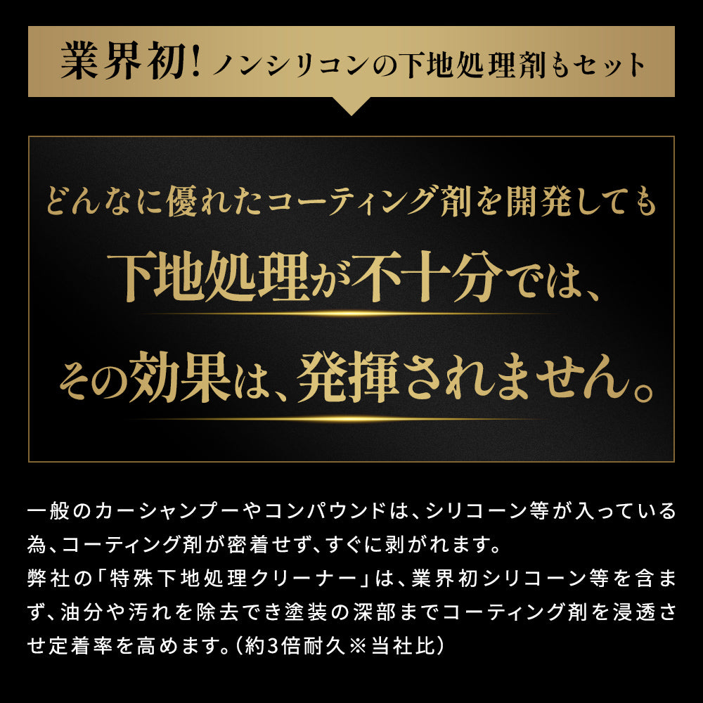 ピカピカレインプレミアムデラックスセット｜下地処理付き最上位ガラスコーティング【TOP-PREMIUM】