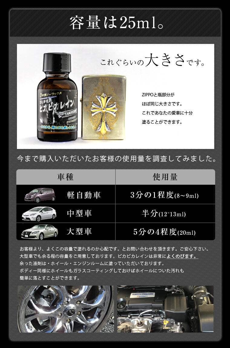 ピカピカレイン 親水コーティング 車 洗車 親水性 簡単 ワックス メンテナンス 水滴 業務用 保護 ボディ 日本製 硬化 汚れ 初心者 ガラスコート艶 ガラスコーティング 光沢 3年間 ツヤ デポジット シリカ 自動車 耐久 バイク スーパーピカピカレイン[TOP-SUPER]